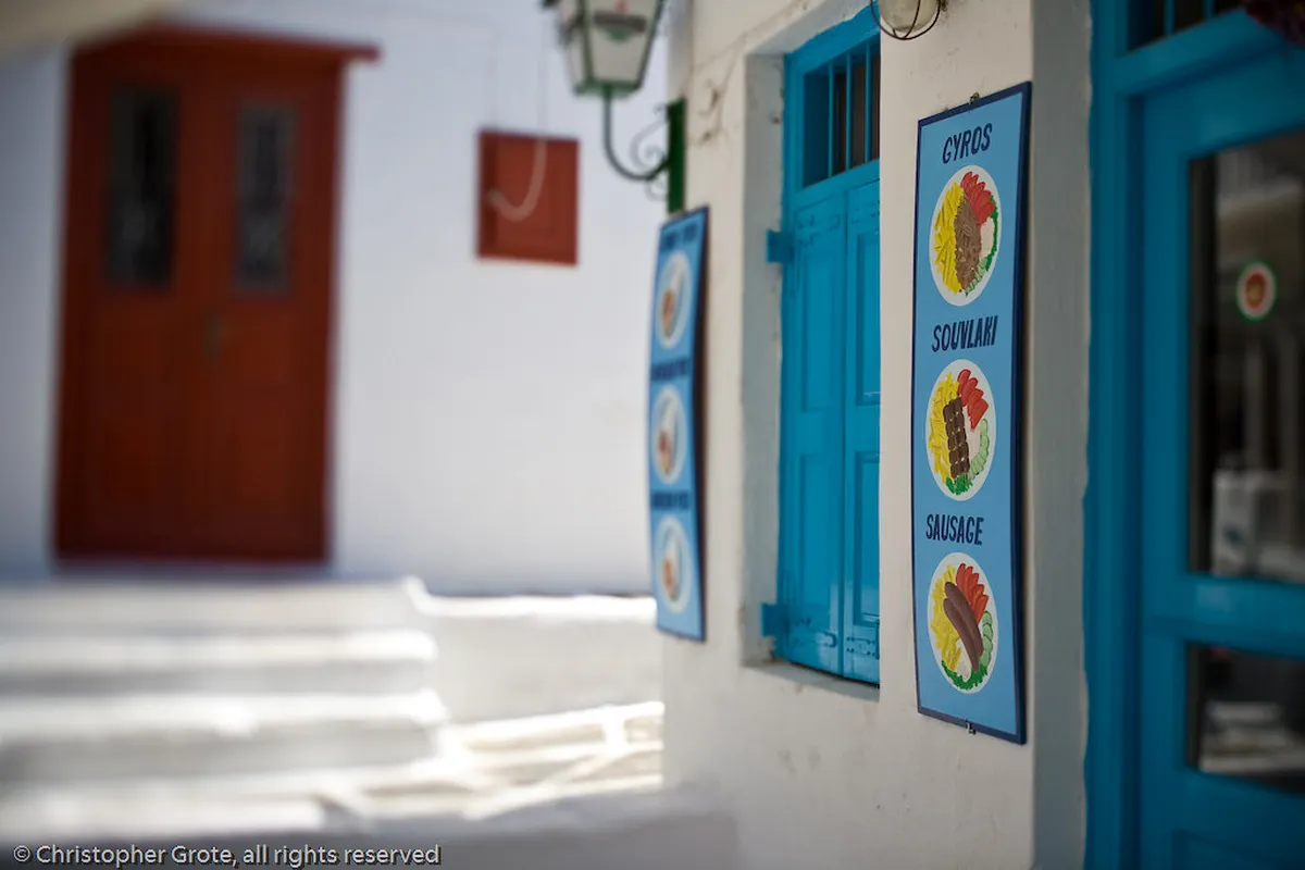 Scorpios Mykonos Menus and Food Prices — a scene in Mykonos